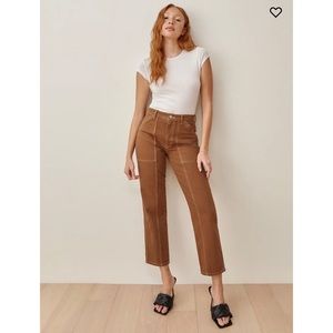 NWT Reformation Carpenter Jeans in Tao Sz 24